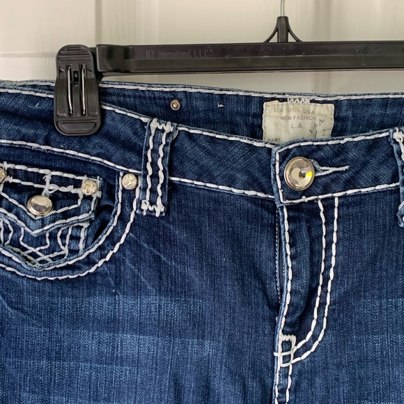 Women’s LA Idol dark boot cut jeans Size 33 x 34 $55 - Picture 4 of 6